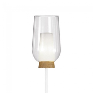 Lampa de podea design modern Nora alb/ lemn 131625 universul-luminii.ro