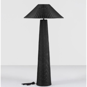 Lampa de podea din ratan sintetic pentru exterior Plom negru - Img 11