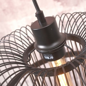 Lampa de podea eco din bambus Hokkaido L 38cm, negru 224545 universul-luminii.ro