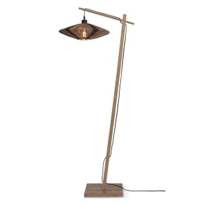 Lampa de podea eco din iuta Iguazu S 40cm, negru/ natur