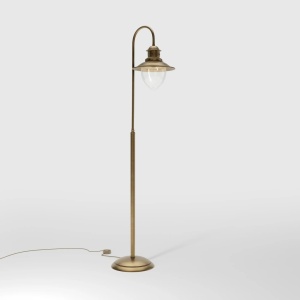 Lampa de podea stil nautic din alama si sticla Al Mare