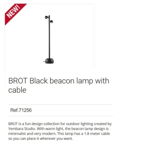 Lampa LED de exterior portabila BROT 2L H-90cm 92375 universul-luminii.ro
