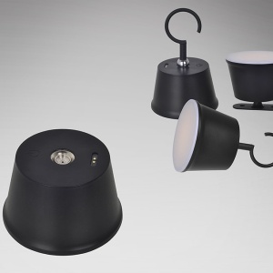 Lampa LED portabila exterior/interior IP54 Cuco neagra 233375 universul-luminii.ro