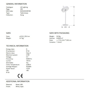 Lampa LED portabila iluminat decorativ IP54 JIGRA alba 225025 universul-luminii.ro