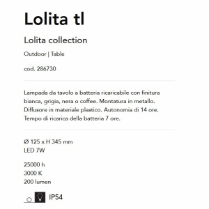 Lampa LED portabila pentru iluminat exterior Lolita tl gri 55965 universul-luminii.ro