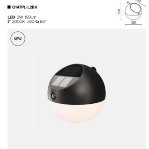 Lampa solara cu senzor de miscare IP65 Lactea - Img 3