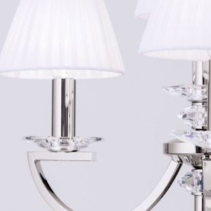 Lampadar cristal Swarovski elegant de lux Avala nickel plated H-158cm 95765 universul-luminii.ro