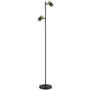 Lampadar cu 2 Spoturi directionabile BRISBON negru/cupru 157955 universul-luminii.ro