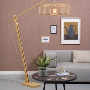 Lampadar cu brat articulat eco din bambus Bromo L natur, 60x18cm 90205 universul-luminii.ro