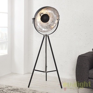 LAMPADAR deosebit in stil RETRO BIG Studio negru/ argintiu A-36562 VC - Img 8