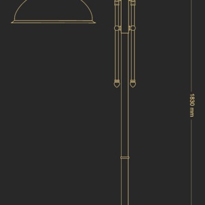 Lampadar design clasic realizat manual Lido - Img 2