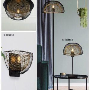 Lampadar design minimalist industrial Honeycomb 6849BGO SRT 86545 universul-luminii.ro