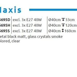 Lampadar design modern NAXIS 3L negru/fumuriu - Img 10