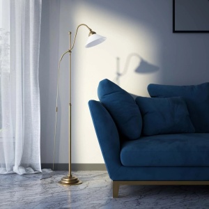 Lampadar din alama cu brat reglabil Sofia - Img 8