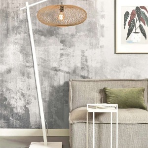 Lampadar eco din bambus Cango L white/60x25 nat 178545 universul-luminii.ro