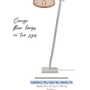 Lampadar eco din bambus Cango S white/40x20 nat 178575 universul-luminii.ro