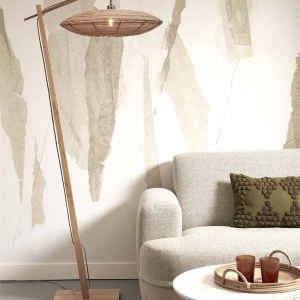 Lampadar eco din bambus cu ratan Tanami L nat./disc nat 213535 universul-luminii.ro