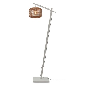 Lampadar eco din bambus cu ratan Tanami S white/2520, nat