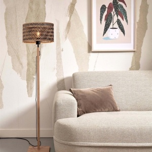 Lampadar eco din bambus Java straight nat/32x18, natur/ negru 231995 universul-luminii.ro