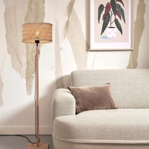 Lampadar eco din bambus Java straight nat/32x18, nat 64655 universul-luminii.ro