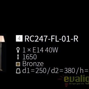 Lampadar elegant design clasic Grace bronz MYRC247-FL-01-R - Img 8
