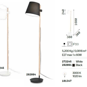 Lampadar, Lampa de podea AXEL PT1 BIANCO 101095 universul-luminii.ro