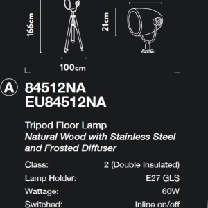 Lampadar/Lampa de podea cu trepied stil retro Belle 148465 universul-luminii.ro