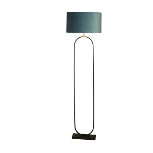 Lampadar/Lampa de podea decorativa Modish negru/teal