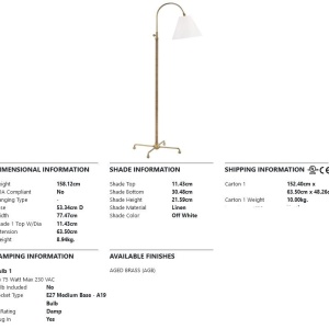 Lampadar, lampa de podea design clasic CURVES NO. 1 - Img 3