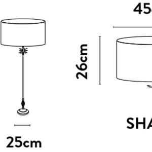 Lampadar/Lampa de podea design lux elegant Belle argintiu/gri 229355 universul-luminii.ro