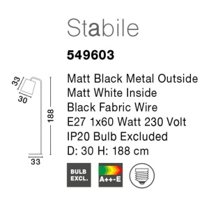 Lampadar / Lampa de podea design modern Stabile negru NVL-549603 77415 universul-luminii.ro