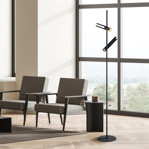 Lampadar/Lampa de podea LED design minimalist Belle negru/auriu - Img 2