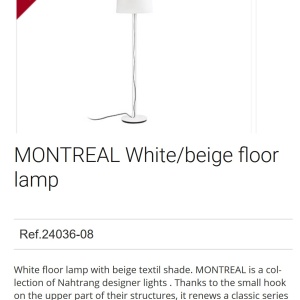 Lampadar / Lampa de podea moderna design elegant MONTREAL alb/bej 92065 universul-luminii.ro