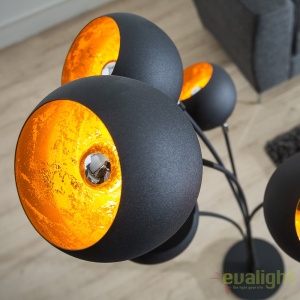 Lampadar / Lampa de podea moderna Magma negru/ auriu A-37004 VC 172995 universul-luminii.ro