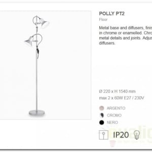 Lampadar, lampa de podea POLLY PT2 Argento 061115 - Img 5
