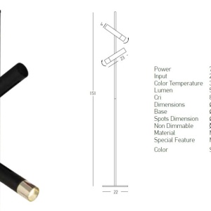 Lampadar/Lampa LED de podea design modern minimalist Lary - Img 3