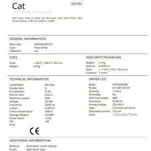 Lampadar LED design modern Cat - Img 5