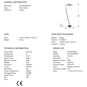 Lampadar LED design modern decorativ Danza 224985 universul-luminii.ro