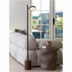 Lampadar LED din lemn de frasin maro Okinawa