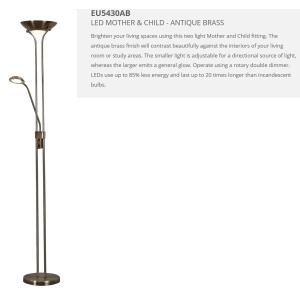 Lampadar LED / Lampa de podea moderna Floor Lamp EU5430AB SRT - Img 3