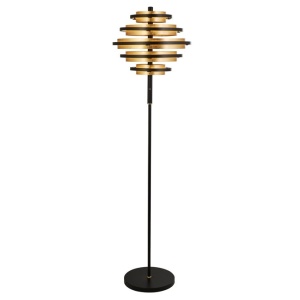 Lampadar LED, Lampa de podea moderna Hive Black/gold EU6359BG SRT