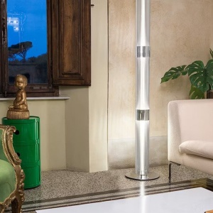 Lampadar modern design Art Deco realizata manual LA LOLLO silver 125105 universul-luminii.ro