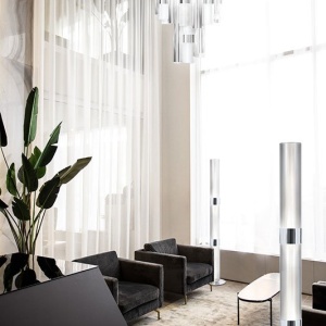 Lampadar modern design Art Deco realizata manual LA LOLLO silver 215715 universul-luminii.ro