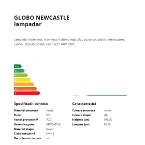 Lampadar Newcastle 58227 GL 44785 universul-luminii.ro