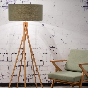 Lampadar realizat din materiale naturale, durabile si ecologice, KILIMANJARO/F verde 44885 universul-luminii.ro