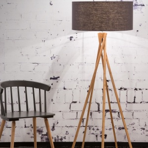 Lampadar realizat din materiale naturale, durabile si ecologice, KILIMANJARO/F gri inchis 44995 universul-luminii.ro