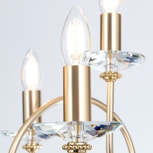 Lampadar stil clasic cu cristale Swarovski Giada auriu mat 178895 universul-luminii.ro