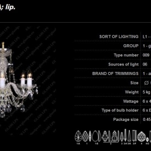 Lustra 6 brate cristal Bohemia L11 009/06/1-A - Img 4