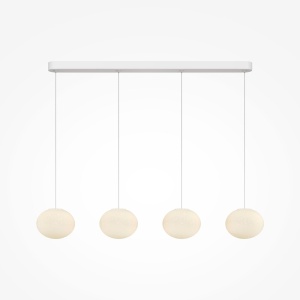Lustra alba cu 3 pendule LED Spume - Img 2