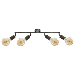 Lustra aplicata 4l design industrial Fidel auriu antic - Img 1